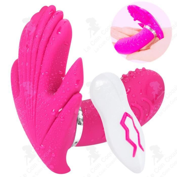 LCC Wearable Pink Dildo för kvinnor Fjärilstrosor med fjärrkontroll Sexleksak för vuxna