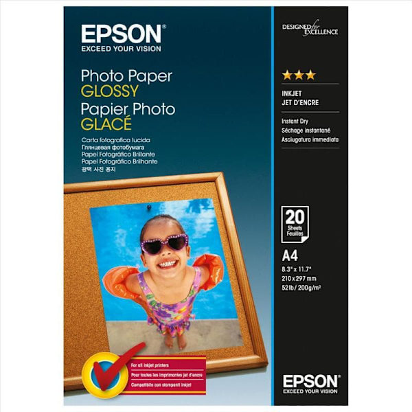 Epson Photo Paper A4 Glossy,200g/m²20 Sheets