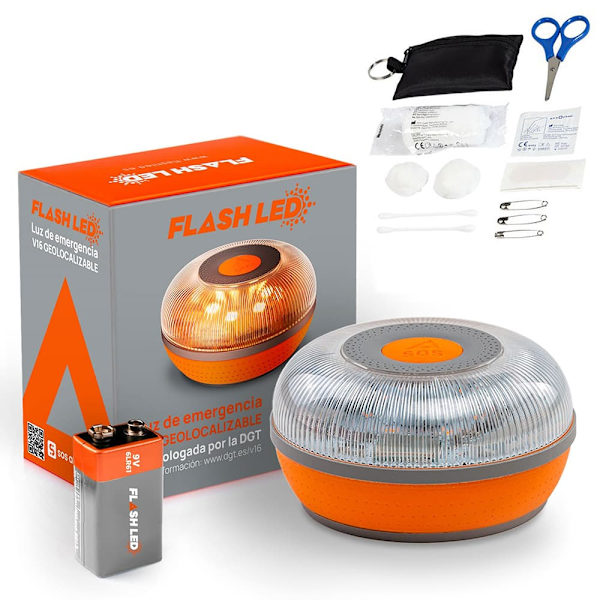 Flash Led Fl-006 V16 Homologated Nödbelysning