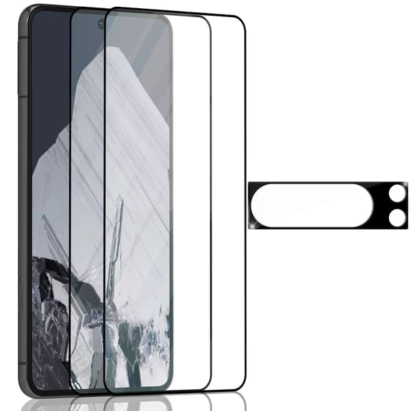 2-Pack GOOGLE PIXEL 8 PRO Skærmbeskyttelse & 1-Pack linsebeskyttelse - Hærdet Glas 9H - Super kvalitet 3D
