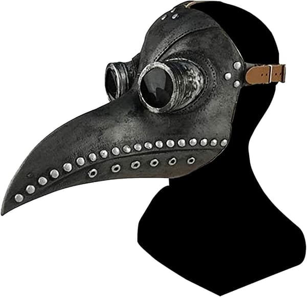Halloween-nebbmaske, middelaldersk pestdoktormaske med lang nese