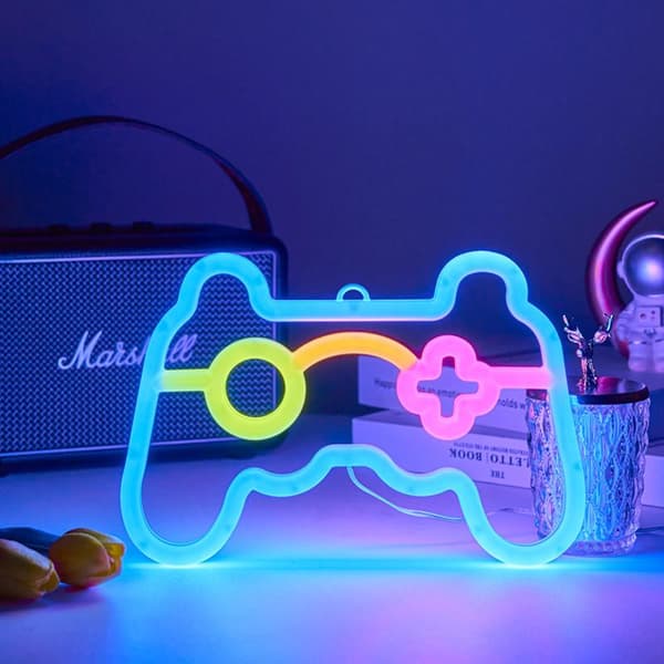 Neon dekorativt LED nattlys LED dobbeltsidig neon barnegave Verdenscup neon fotball dekorativt LED lys - (4 farger) dobbel bruk