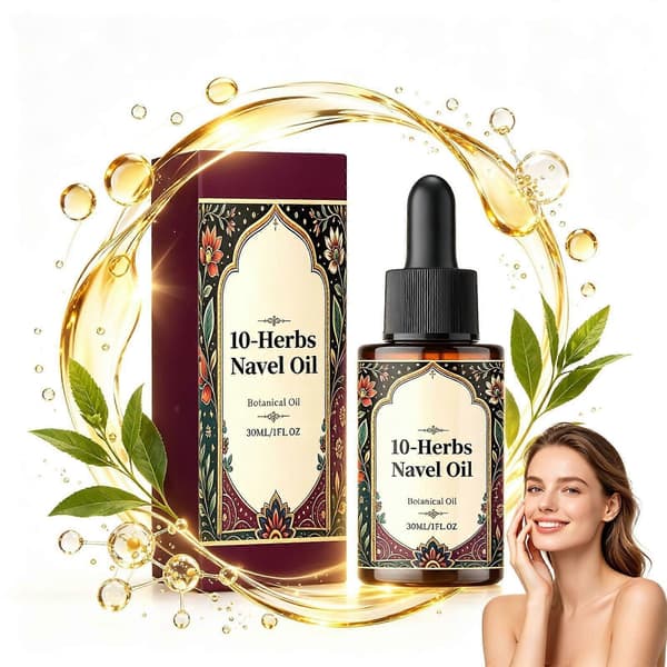 10Herbs Navel Botanical Oil 30ml, napaöljy, ravitseva vartaloöljy pehmeälle, joustavalle iholle ja huulten kosteutukseen