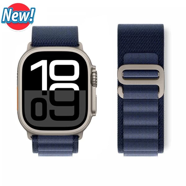 Alpine Loop Rem Kompatibel med Apple Watch Ultra 2 & Series 10/9/8 Navy[JSR]