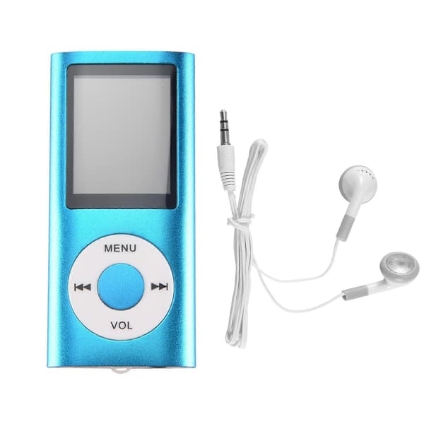 MP3-spiller med Bluetooth 5.0, musikkspiller med 32GB TF-kort, FM, øretelefon, bærbar HiFi-musikkspiller (blå)