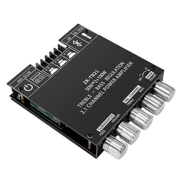 Zk-tb21 2.1 Kanal Forstærker Bluetooth Digital Effektforstærker Modul 50wx2 +100w Diy