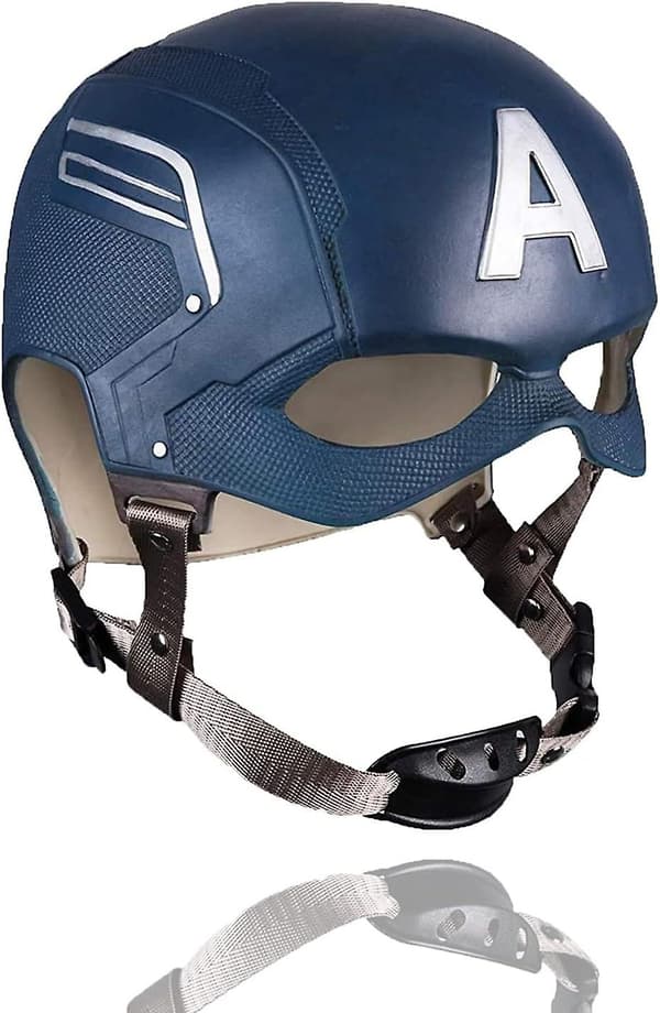 Cosplay Latex Hjelm Film Kaptein Maske Halloween Maskerade Karneval Kostyme Rekvisitter Blå