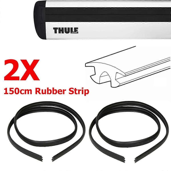 2X Erstatning Thule T-spor tetning Gummilist Wingbars Aerobars bar Rhino Reconn 150cm