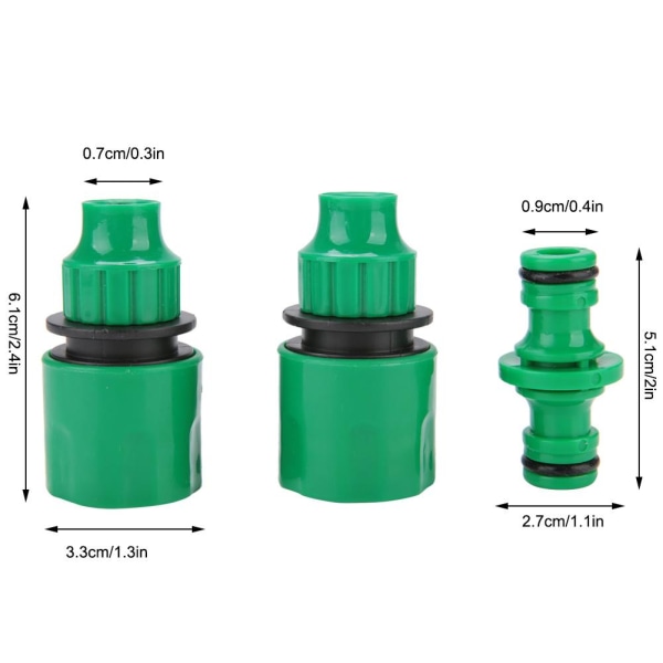 3pcs 3/8 Hose Quick Connector Adapter For Home Garden R