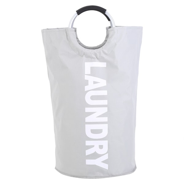 Oxford Laundry Clothes Storage Basket With Alloy Handle Home Grey