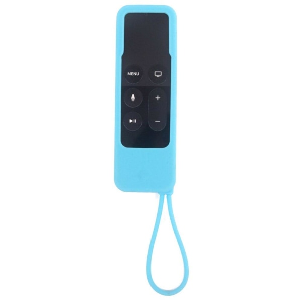 Generic Silicone Cover With Lanyard For Apple Tv 4k - Sky Blue