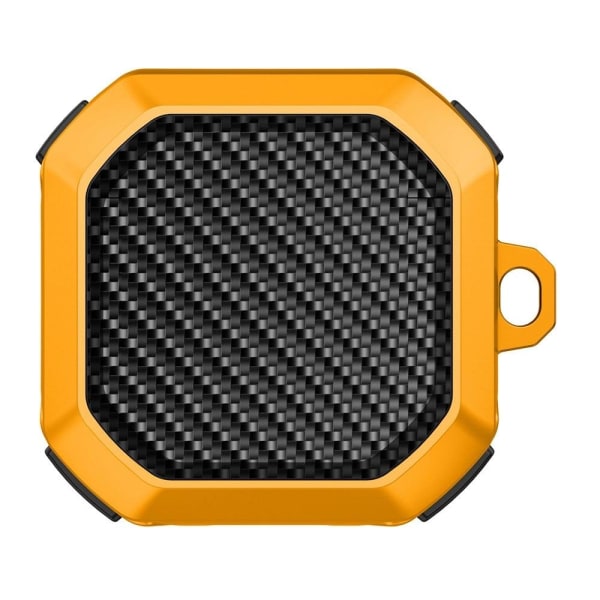 Generic Samsung Galaxy Buds2 / Buds Pro Live Carbon Fiber Style Case - Yellow