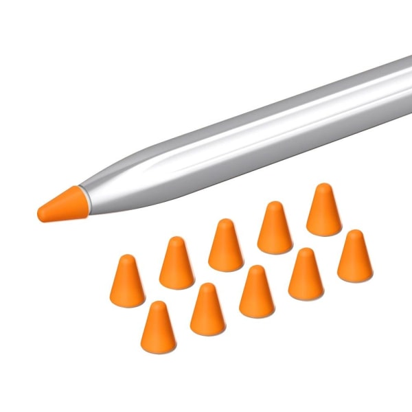Generic 10 Pcs Huawei M-pencil (2nd) Silicone Pen Tip Cover - Orange