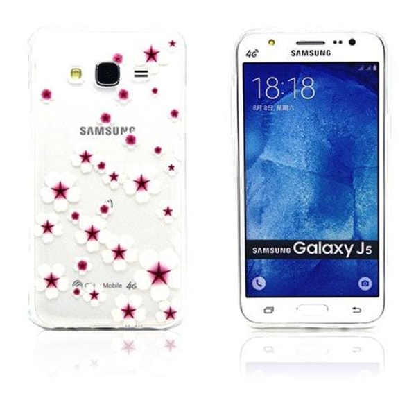 Generic Westergaard Cover Til Samsung Galaxy J5 - Lyserøde Blomster Med White