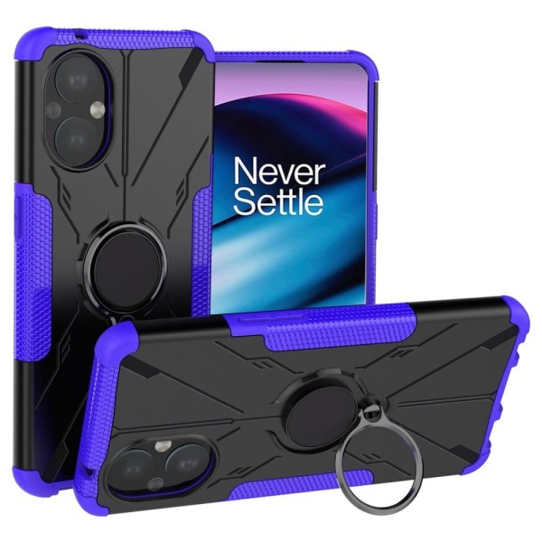 Generic Kickstand Cover With Magnetic Sheet For Oneplus Nord N20 5g - Pu Purple