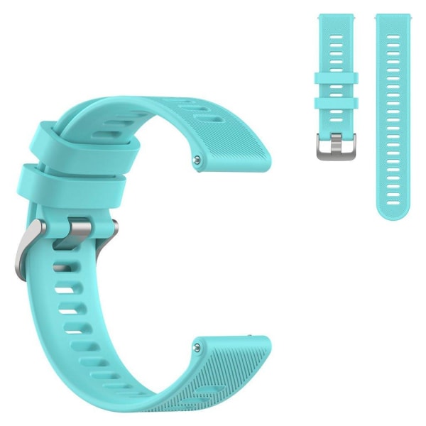 Generic 20mm Twill Texture Silicone Watch Strap For Garmin Forerunner 15 Blue