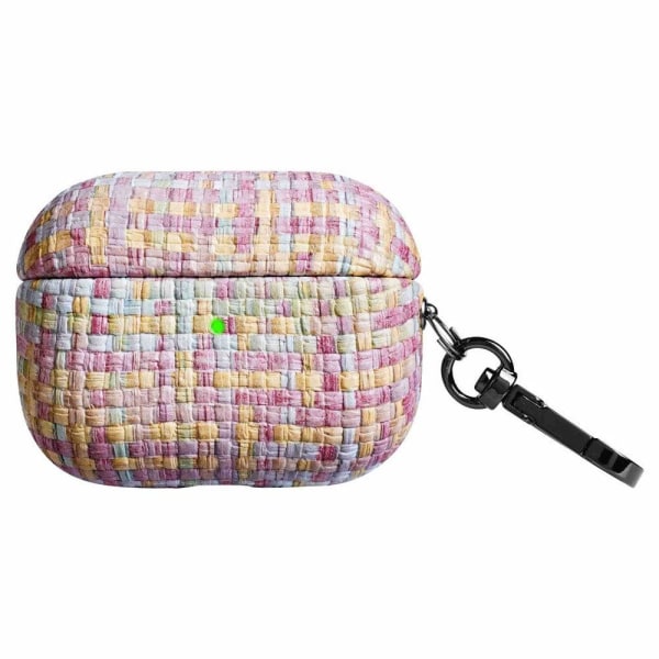 Generic Airpods Pro 2 Woven Style Case With Buckle - Pink