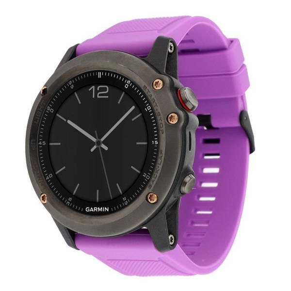 Generic Garmin Fenix 3 / Hr 5x Silicone Watch Band - Purple