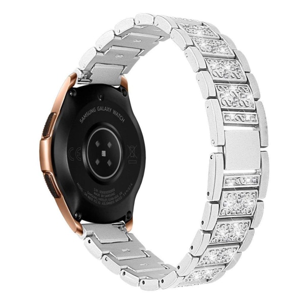 Generic Samsung Galaxy Watch (42mm) Rhinsten Dekorations Urrem - Sølv Silver Grey