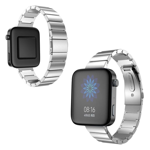 Generic Xiaomi Mi Watch Holdbar Rustfrit Stål Urrem - Sølv Silver Grey
