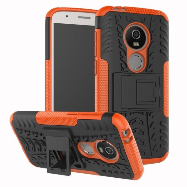 Generic Motorola Moto E5 Play Beskyttelsesetui I Kombimaterialer Med Sta Orange