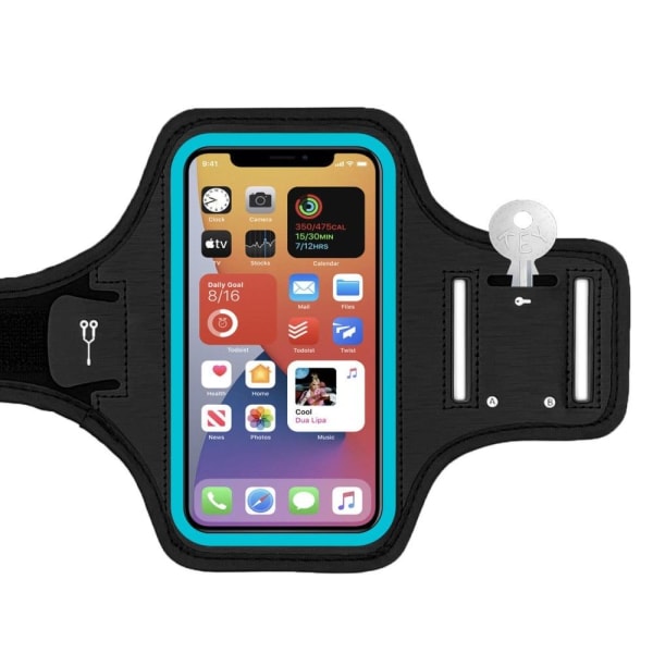 Generic Universal Fitness Sports Armband For 6.5 Inch Phone - Blue