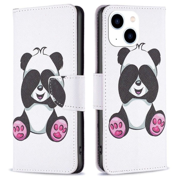 Generic Wonderland Iphone 14 Flip Case - Panda Pink