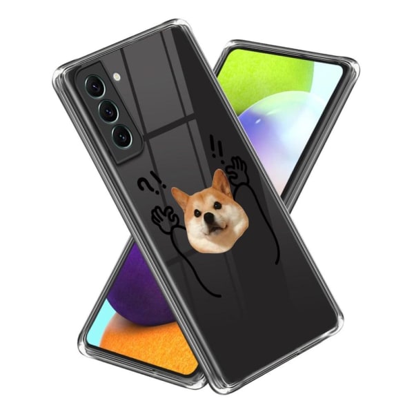 Generic Deco Samsung Galaxy S23 Plus Etui - Surrender Hund Transparent