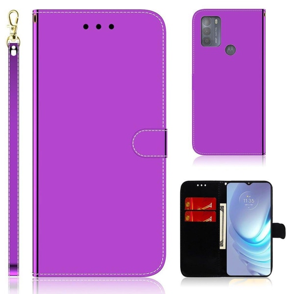Generic Mirror Motorola Moto G50 Flip Case - Purple