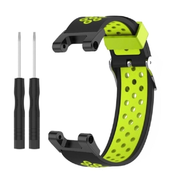 Generic Amazfit T-rex Pro / Ares Dual-color Silicone Watch Strap Black