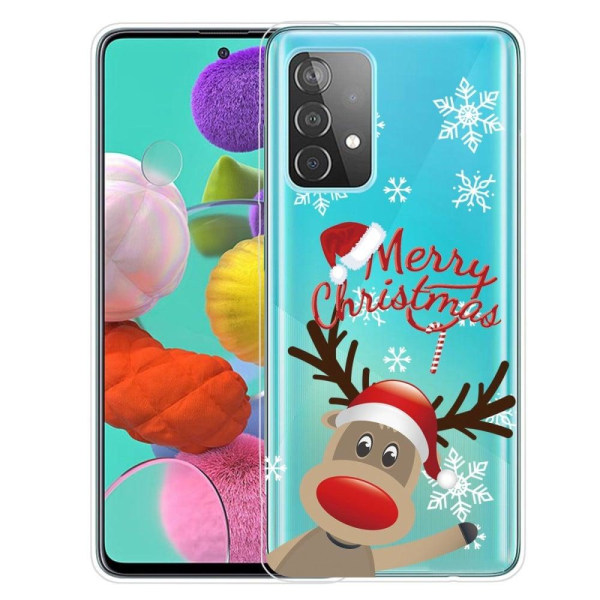 Generic Christmas Samsung Galaxy A13 4g Case - Reindeer With H Red