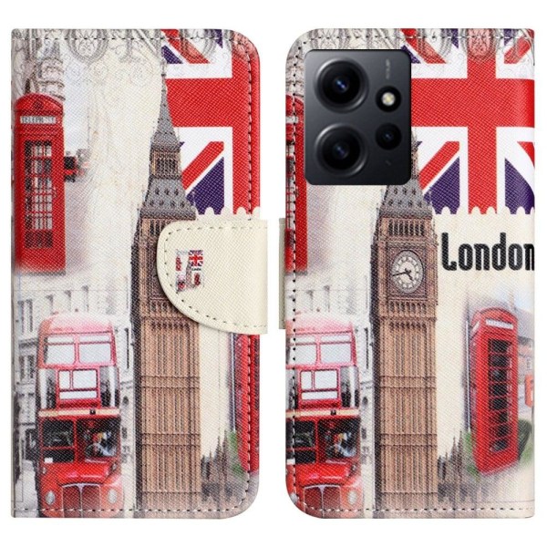 Generic Wonderland Xiaomi Redmi Note 12 Flip Etui - London Big Ben Brown