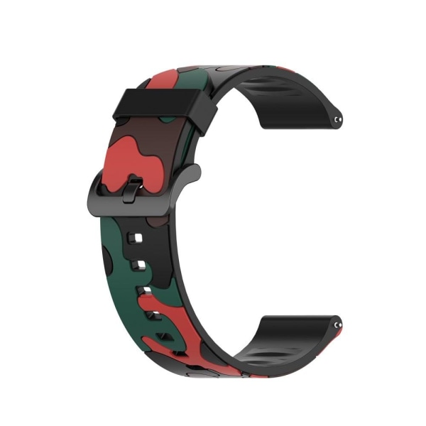 Generic 22mm Universal Stealthy Camouflage Style Watch Strap - Camouflag Red