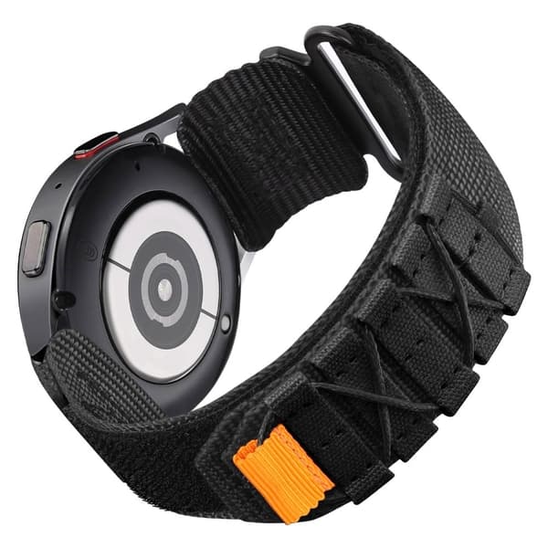 20 mm klokkerem Samsung Galaxy Watch6 Classic 47 mm 43 mm / Huawei Watch GT 3 Pro 43 mm / GT 3 42 mm Nylon Woven Magic Tape Strap - Svart