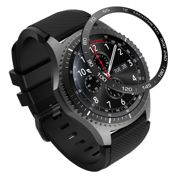 Generic Samsung Gear S3 Frontier Stilfuldt Unik Metal Watch Ramme - Sort Black