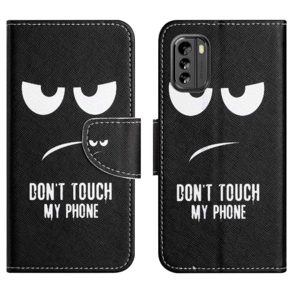 Generic Wonderland Nokia G60 Flip Etui - Don't Touch My Phone Black