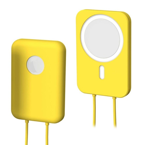 Generic Apple Magsafe Charger Solid Color Silicone Cover - Yellow