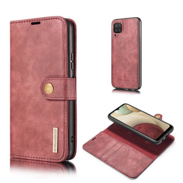 Generic Dg.ming Samsung Galaxy A12 5g 2-in-1 Wallet Case - Rød Red