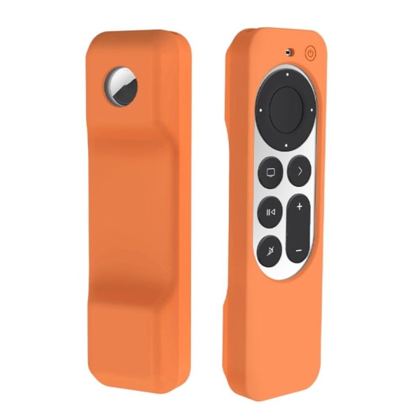 Generic Apple Tv 4k (2021) Remote Controller / Airtag Silicone Cover - O Orange