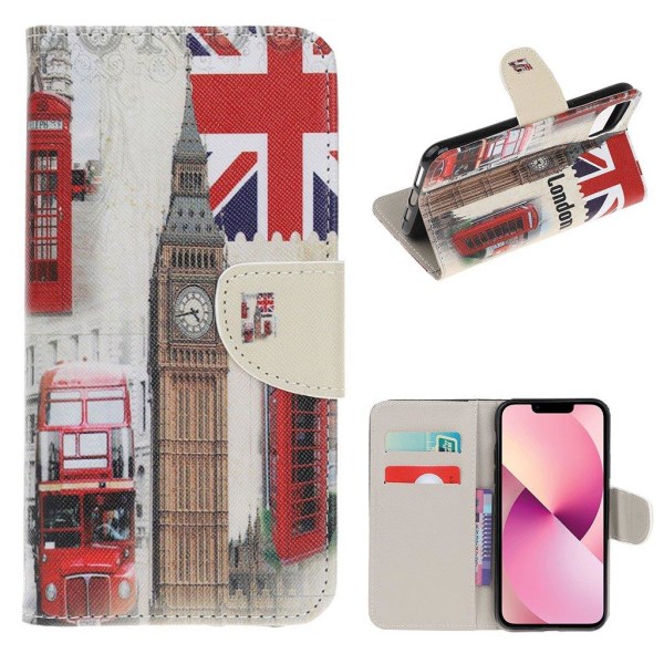Generic Wonderland Iphone 13 Mini Flip Case - London Tower Multicolor
