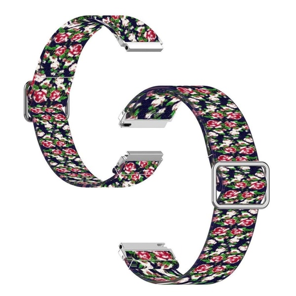 Generic 22mm Universal Cool Pattern Watch Band - Rhododendron Multicolor