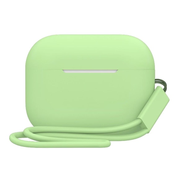 Generic 2.0mm Airpods Pro 2 Silicone Case With Strap - Matcha Green