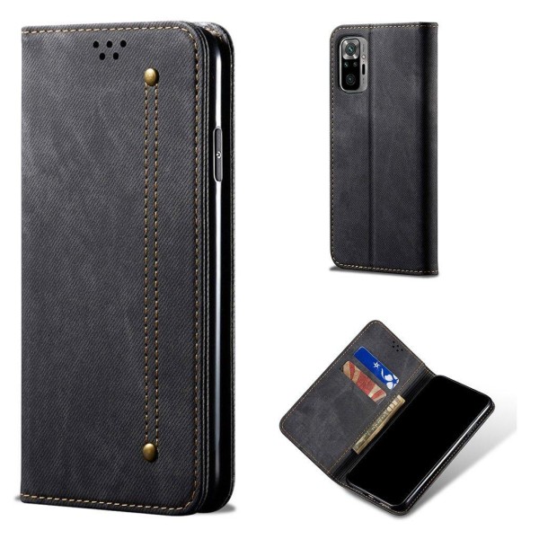 Generic Jeans Xiaomi Redmi Note 10s / 10 Flip Case - Black