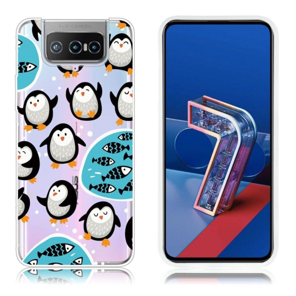 Generic Deco Asus Zenfone 7 Pro Case - Penguin White