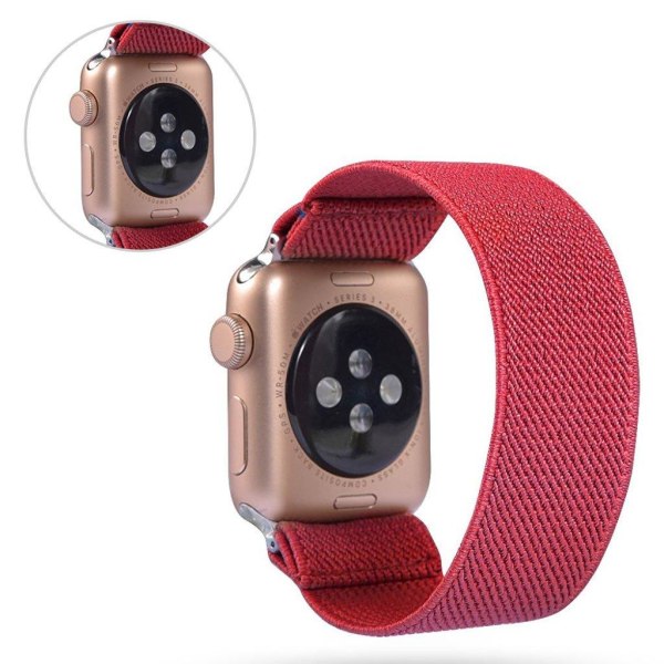 Generic Apple Watch Series 6 / 5 44mm Simple Nylon Band - Watermel Red