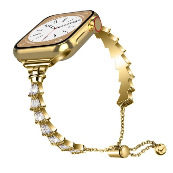 Generic Apple Watch Series 8 (41mm) Elegant Rhinestone Decor Strap Gold