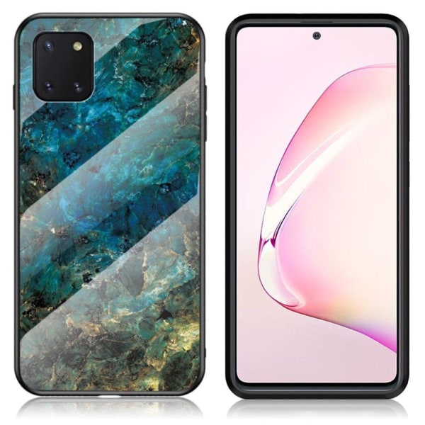 Generic Fantasy Samsung Galaxy A71 Cover - Galakse Mønster Green