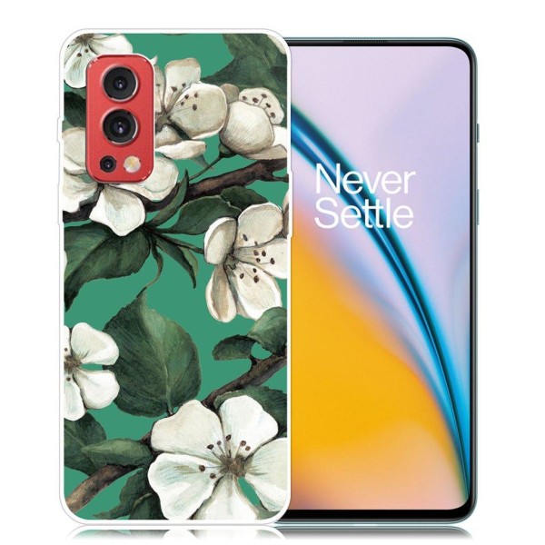 Generic Deco Oneplus Nord 2 5g Case - White Flowers Multicolor