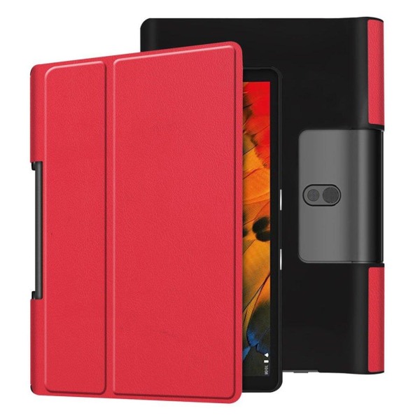 Generic Lenovo Yoga Smart Tab 10.1 Holdbar Læder Flip Etui - Rød Red