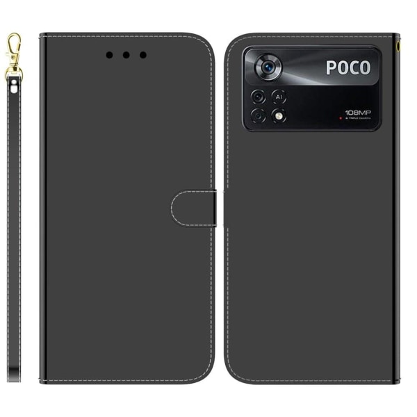 Generic Mirror Xiaomi Poco X4 Pro 5g Flip Case - Black